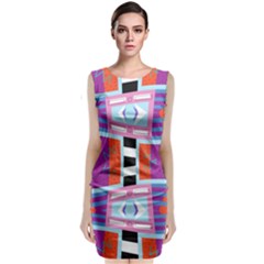 Mirrored Distorted Shapes                                         Classic Sleeveless Midi Dress by LalyLauraFLM