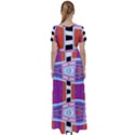 Mirrored distorted shapes                              High Waist Short Sleeve Maxi Dress View2