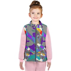 Blue Purple Shapes                                Kid s Puffer Vest