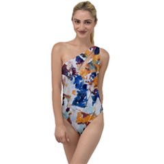 Paint On A White Background                                      To One Side Swimsuit