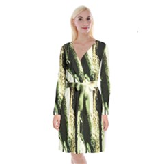 There Is No Promissed Rain 2 Long Sleeve Velvet Front Wrap Dress by bestdesignintheworld