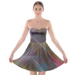 Fractals Stripes                                        Strapless Bra Top Dress by LalyLauraFLM