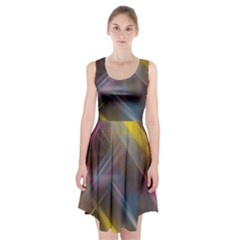 Fractals Stripes                                            Racerback Midi Dress by LalyLauraFLM