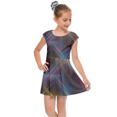 Fractals Stripes                                       Kids Cap Sleeve Dress by LalyLauraFLM