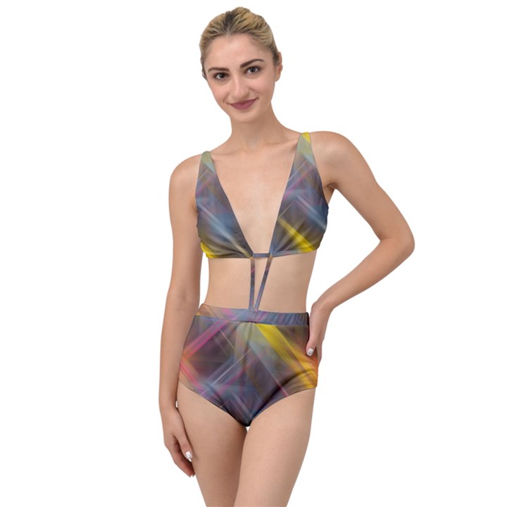 Fractals stripes                                       Tied Up Two Piece Swimsuit