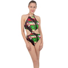 Easter 2 Halter Side Cut Swimsuit