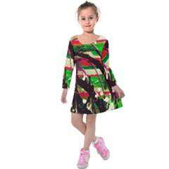 Easter 2 Kids  Long Sleeve Velvet Dress