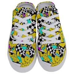 Shapes On A Yellow Background                               Women s Half Slippers