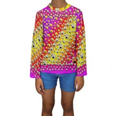 Festive Music Tribute In Rainbows Kids  Long Sleeve Swimwear by pepitasart