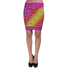 Festive Music Tribute In Rainbows Bodycon Skirt by pepitasart