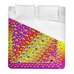 Festive Music Tribute In Rainbows Duvet Cover (full/ Double Size) by pepitasart