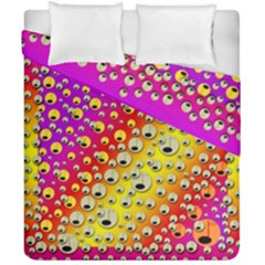 Festive Music Tribute In Rainbows Duvet Cover Double Side (california King Size) by pepitasart