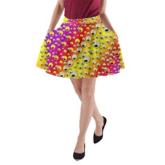 Festive Music Tribute In Rainbows A-line Pocket Skirt by pepitasart