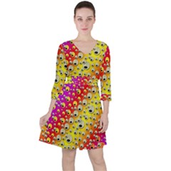 Festive Music Tribute In Rainbows Ruffle Dress by pepitasart