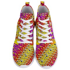 Festive Music Tribute In Rainbows Men s Lightweight High Top Sneakers by pepitasart