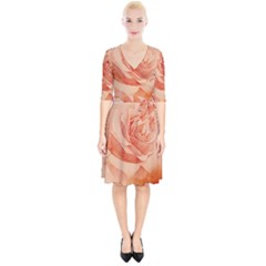 Wonderful Rose In Soft Colors Wrap Up Cocktail Dress by FantasyWorld7