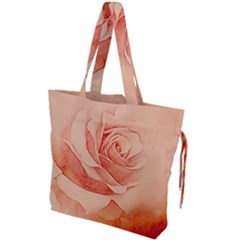 Wonderful Rose In Soft Colors Drawstring Tote Bag by FantasyWorld7