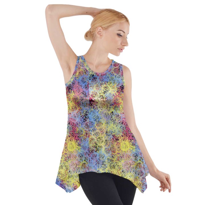 Different multi color spots created by FlipStylez Designs Side Drop Tank Tunic