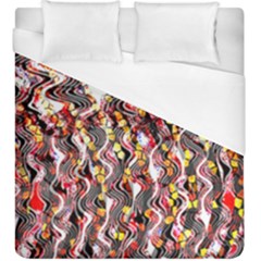 Pink And Gold Black And White Waves Created In Many Layers By Flipstylez Designs Duvet Cover (king Size)