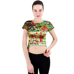 Width 2 Crew Neck Crop Top by bestdesignintheworld