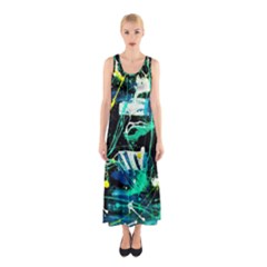 Brain Reflections 3 Sleeveless Maxi Dress by bestdesignintheworld