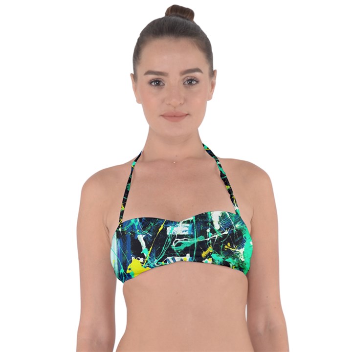 Brain Reflections 3 Halter Bandeau Bikini Top