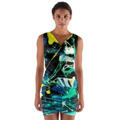 Brain Reflections 3 Wrap Front Bodycon Dress by bestdesignintheworld