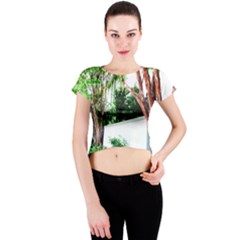 Hot Day In Dallas 40 Crew Neck Crop Top by bestdesignintheworld