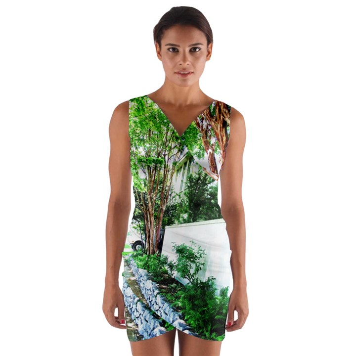 Hot Day In Dallas 40 Wrap Front Bodycon Dress