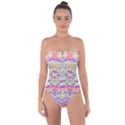 beautiful Bright tropical watercolors created by FlipStylez Designs Tie Back One Piece Swimsuit View1