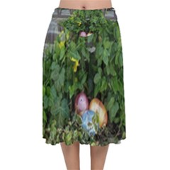 Easter On Balboa Velvet Flared Midi Skirt by bestdesignintheworld