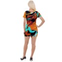 Fragrance Of Kenia 2 Short Sleeve Asymmetric Mini Dress View2