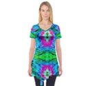 The tropical watercolor Peacock feather created by FlipStylez Designs  Short Sleeve Tunic  View1