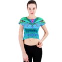 new look tropical design by flipstylez designs  Crew Neck Crop Top View1