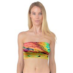 Pink Yellow And Tropical Pink Created By Flipstylez Designs Bandeau Top by flipstylezfashionsLLC