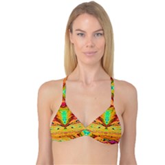 Pink Yellow And Tropical Pink Created By Flipstylez Designs Reversible Tri Bikini Top by flipstylezfashionsLLC