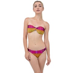 Pink Native Tropics Created By Flipstylez Designs Classic Bandeau Bikini Set