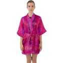 Pink and purple and peacock created by FlipStylez Designs  Quarter Sleeve Kimono Robe View1