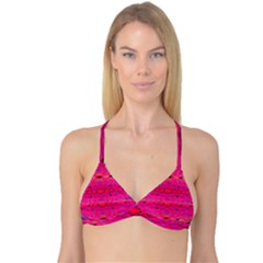 Pink And Purple And Peacock Created By Flipstylez Designs Reversible Tri Bikini Top