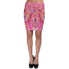 Pink And Purple Beautiful Golden And Purple Butterflies Created By Flipstylez Designs Bodycon Skirt