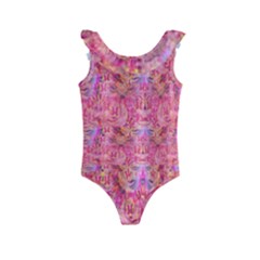 Pink Purple Beautiful Golden Butterfly Created By Flipstylez Designs Kids  Frill Swimsuit