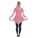 Pink purple beautiful golden butterfly created by FlipStylez Designs Short Sleeve Tunic  View2