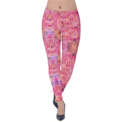 Pink Purple Beautiful Golden Butterfly Created By Flipstylez Designs Velvet Leggings