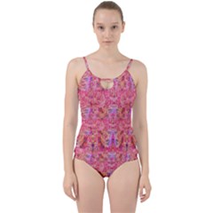 Pink Purple Beautiful Golden Butterfly Created By Flipstylez Designs Cut Out Top Tankini Set