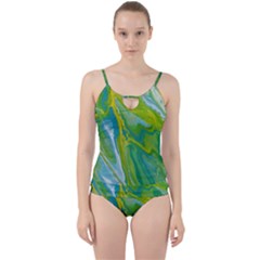 Sunlit River Cut Out Top Tankini Set by lwdstudio