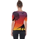 Sunset Dinosaur scene Short Sleeve Top View2