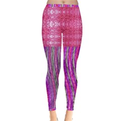 Pink And Purple Shimmer Design By Flipstylez Designs Inside Out Leggings