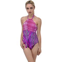 Pink And Purple Shimmer Design By Flipstylez Designs Go With The Flow One Piece Swimsuit