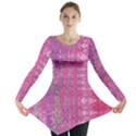 Purple splash and pink Shimmer created by FlipStylez Designs Long Sleeve Tunic  View1