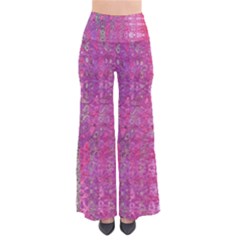 Purple Splash And Pink Shimmer Created By Flipstylez Designs So Vintage Palazzo Pants by flipstylezfashionsLLC